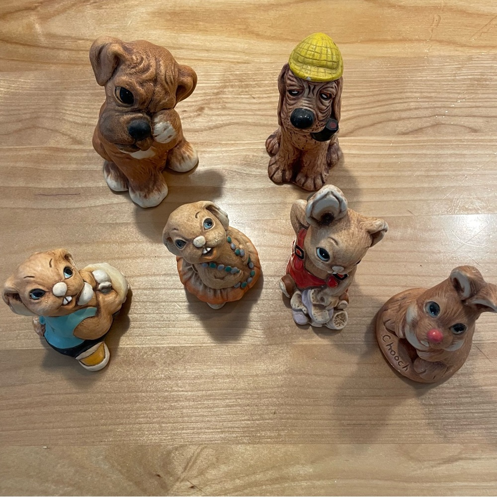 Set of six Moorcraft animal figures in very good condition , see photos.